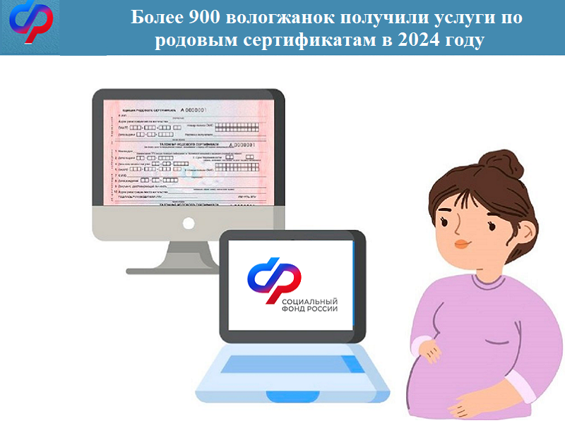 Более 900 вологжанок получили услуги по родовым сертификатам  в 2024 году.