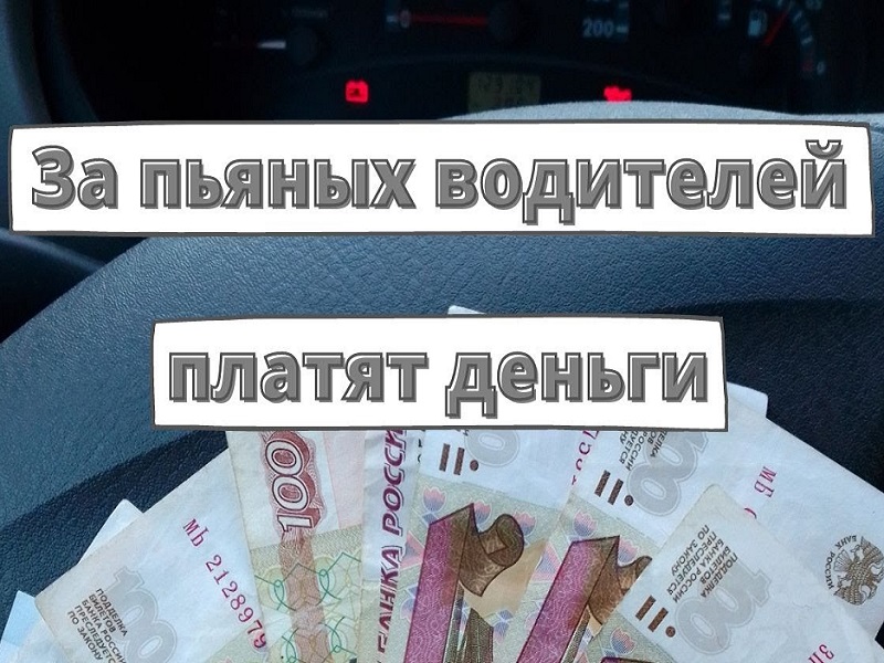 За информацию о пьяном водителе жители могут получить вознаграждение в размере 3000 рублей!.